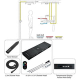 Cascada Artemisia 12"x36" LED Music Digital Large Shower System - Cascada Showers