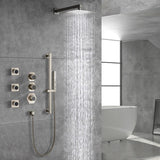 Cascada Barcelona 12" Brushed Nickel Rain Shower Set - Cascada Showers