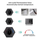 Cascada Barcelona 12" Matte Black Rain Shower Set - Cascada Showers
