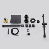 Cascada Barcelona 12" Matte Black Rain Shower Set - Cascada Showers