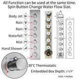 Schematic of water flow paths for different spray modes