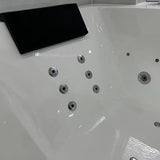 Zoomed-in image of water jet nozzles for deep tissue massage