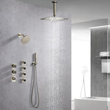 Cascada Bilbao 16" Brushed Nickel Dual Shower Head System - Cascada Showers