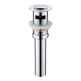 Durable brass sink drain with silicone gasket, overflow slot, and easy installation