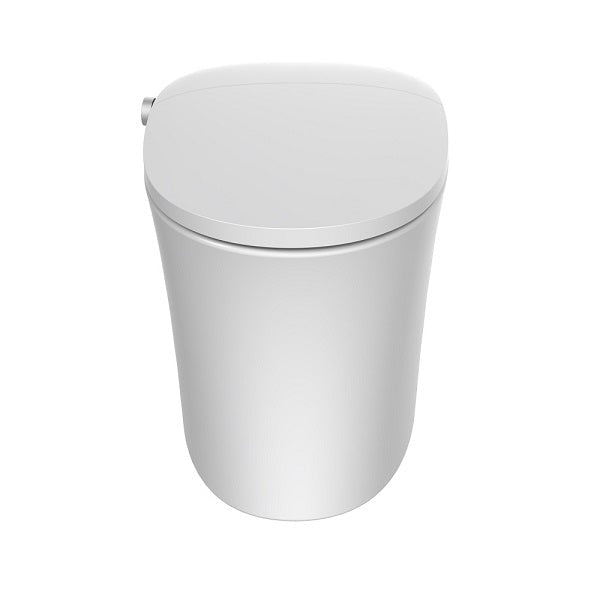 Front view of Cascada Cliff one-piece smart toilet with soft-close lid and heated seat