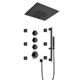 Cascada Davos 16" Matte Black LED Music Shower System - Cascada Showers