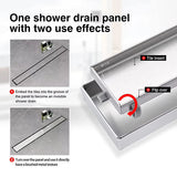 Cascada Linear Shower Drain 304 Stainless Steel Tile Insert Drain Fast Drainage