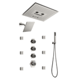Cascada Maui 16" Brushed Nickel LED Music Dual Shower Head System - Cascada Showers