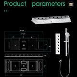 Cascada Milano 12"x36" Luxurious LED Shower System - Cascada Showers