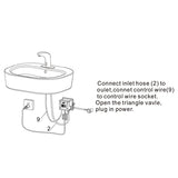 Touchless bathroom sink faucet with AC DC power