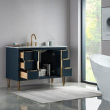 Cascada New York 48" Single Bathroom Vanity Freestanding Wood Vanity With Marble Top