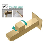 Cascada PivotFlow Wall-Mount Brass Spout