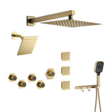 Cascada Pompeii 12" Brushed Gold Shower Set - Cascada Showers