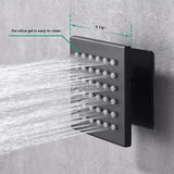 Cascada Pompeii 12" Matte Black Shower Set - Cascada Showers