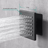 Cascada Positano 15"x23" Matte Black LED Music Shower System - Cascada Showers