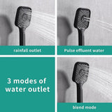 Cascada Positano 15"x23" Matte Black LED Music Shower System - Cascada Showers