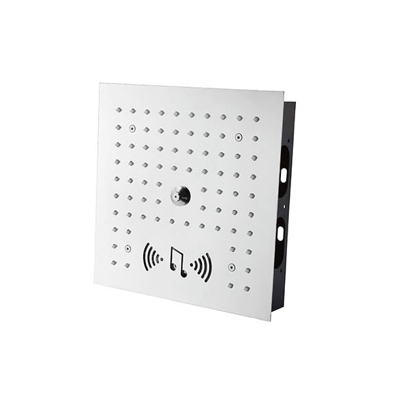 Cascada Royale 12 inch square recessed shower head front face – white background product shot