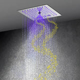 Cascada Royale LED shower head blue purple lighting with remote control – rainfall mode