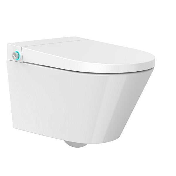 Side profile of Cascada Torino wall-hung bidet toilet showing slim wall-mounted design