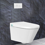 Side profile of Cascada Torino wall-hung bidet toilet showing slim wall-mounted design