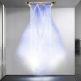 Cascada Verona 16"x36" Brushed Gold Music LED Shower System - Cascada Showers