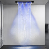 Cascada Verona 16"x36" Matte Black Bluetooth LED Showerhead - Cascada Showers
