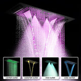 Cascada Verona 16"x36" Matte Black Music LED Shower System - Cascada Showers