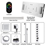 Cascada Verona 16"x36" Music LED Digital Shower System - Cascada Showers
