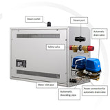 Side view of Cascada stainless steel steam generator housing