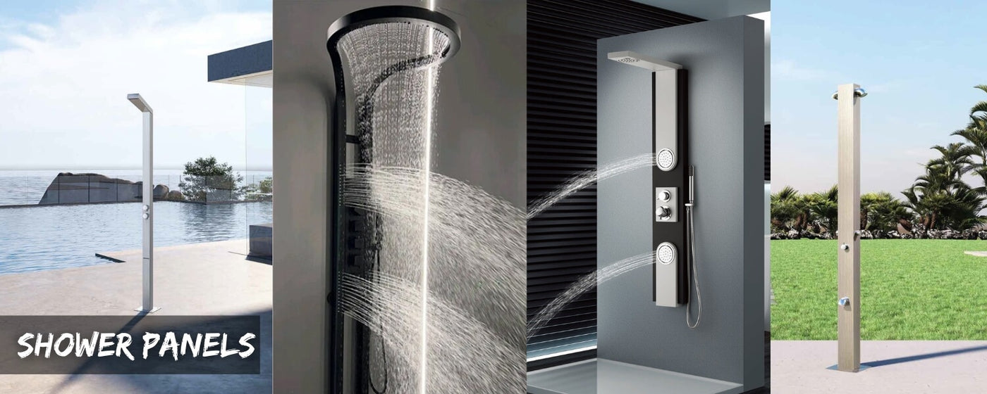 Luxury shower panel with multiple spray functions