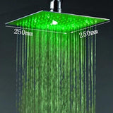 10” Rain Square Shower Set with Wall Mount Shower Arm - Cascada Showers