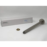 12" Ceiling Mount Shower Arm with 1/2" NPT Thread, Brushed Nickel - Cascada Showers