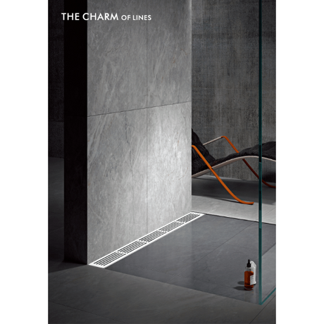 12", Linear Drain System for Floor, Stainless Steel 304, 1073 - Cascada Showers