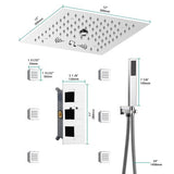 Complete Cascada shower system kit with all components laid out