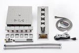 Cascada Luxury 12” Music LED shower system with built-in Bluetooth Speakers, 4 functions (Rainfall, Misty, Body jets & HandShower) & Remote Control 64 Color Lights cascada system LED bluetooth shower head speaker hot cold music rain rainfall musical lights showerhead body spray jet waterfall misty ceiling mounted handheld high pressure multicolor holder thermostatic chrome oil rubbed bronze mixer remote control