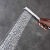 Cascada handheld shower with brass holder and stainless steel hose