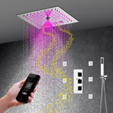 Cascada Royale 12-inch LED shower system with Bluetooth speakers and color-changing lights