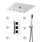Cascada body jets and handheld shower running simultaneously with thermostatic control