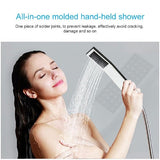 Cascada Luxury 14" x 20" Square Ceiling Mounted LED Shower System With 3-Way Thermostatic Valve (4 knobs),3 Mode Function (Rainfall, Waterfall & Handheld Shower) & Remote Control App shower head with handheld rain LED rainfall four valve handle shower heads high pressure black hand held system holder waterfall rainfall mix matte gold kit chrome oil rubbed bronze mixer modern ceiling mount 3 way thermostatic square showers systems 