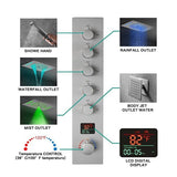 15"x23" Milan LED Music Shower System By Cascada Showers - Cascada Showers