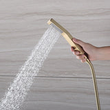 Hand shower and stainless steel hose included with Cascada Cortona system