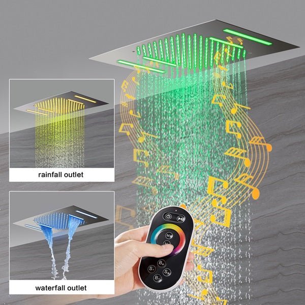 15"x23" Trento Digital LED Shower System By Cascada Showers - Cascada Showers
