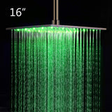 Cascada Luxury Bathroom Shower Set Rainfall LED Shower Head, Double-Function Valve, and Brass Handheld Shower showerhead system rain head shower handheld set complete led waterfall heads light rainfall square Double-Function Valve and Brass Handheld Shower Rain Shower System remote controller light bathroom set remote control color change Bathroom Shower Set