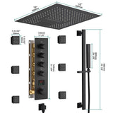 16" Turin Digital Rainfall LED music Shower System by Cascada Showers - Cascada Showers
