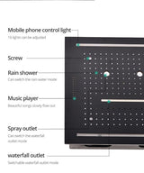 led black shower system with speaker bluetooth shower head shower head with handheld waterfall Shower Head led shower head with speaker best shower head oil rubbed bronze shower system bronze shower head set shower head speaker