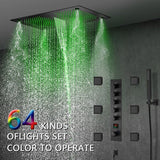 16"x28" Matera Digital Rainfall Bluetooth LED Shower System By Cascada Showers - Cascada Showers