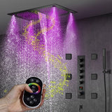16"x28" Matera Digital Rainfall Bluetooth LED Shower System By Cascada Showers - Cascada Showers