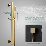Cascada Luxury 16”x28” Music LED shower system with built-in Bluetooth Speakers, 5 functions (Rain, Waterfall, Mist Outlet, Body Jet & Hand Shower) & Remote Control 64 Color Lights cascada system LED bluetooth shower head speaker hot cold music rain rainfall musical lights showerhead body spray jet waterfall misty ceiling mounted handheld high pressure multicolor holder thermostatic chrome oil rubbed bronze mixer remote control