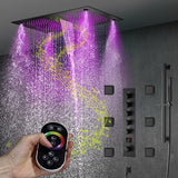 16"x28" Sorrento Digital Rainfall Bluetooth LED Shower System By Cascada Showers - Cascada Showers