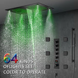 16"x28" Sorrento Digital Rainfall Bluetooth LED Shower System By Cascada Showers - Cascada Showers